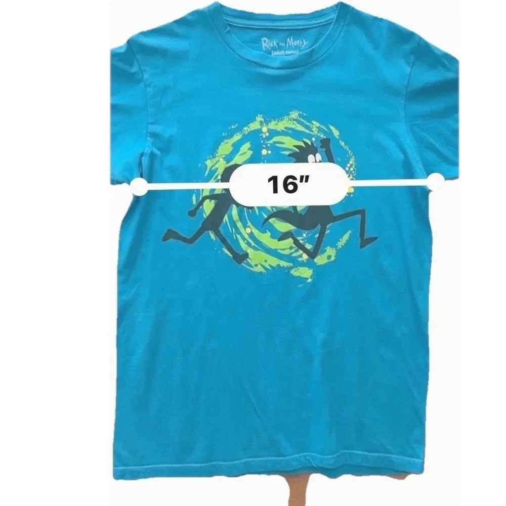 Rick and Morty Intricate Swirl‎ Silhouette Blue T-shirt Official.